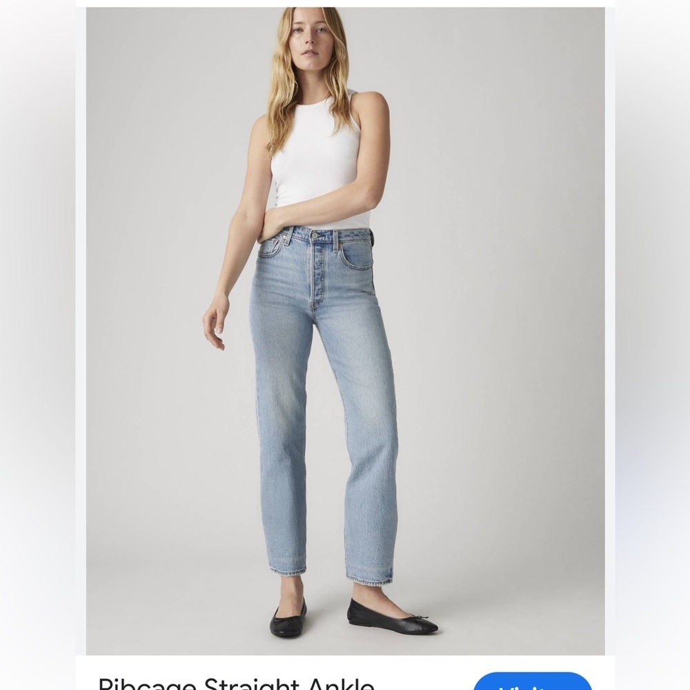 Levi's Ribcage straight Cropped Light-wash 28